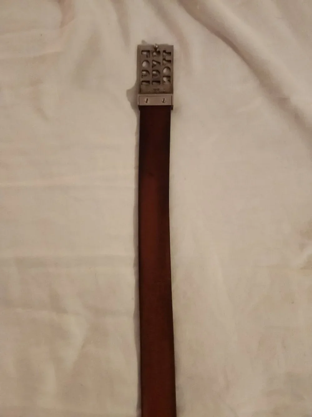 LOUIS VUITTON Dark Brown Leather Belt Adjustable L38